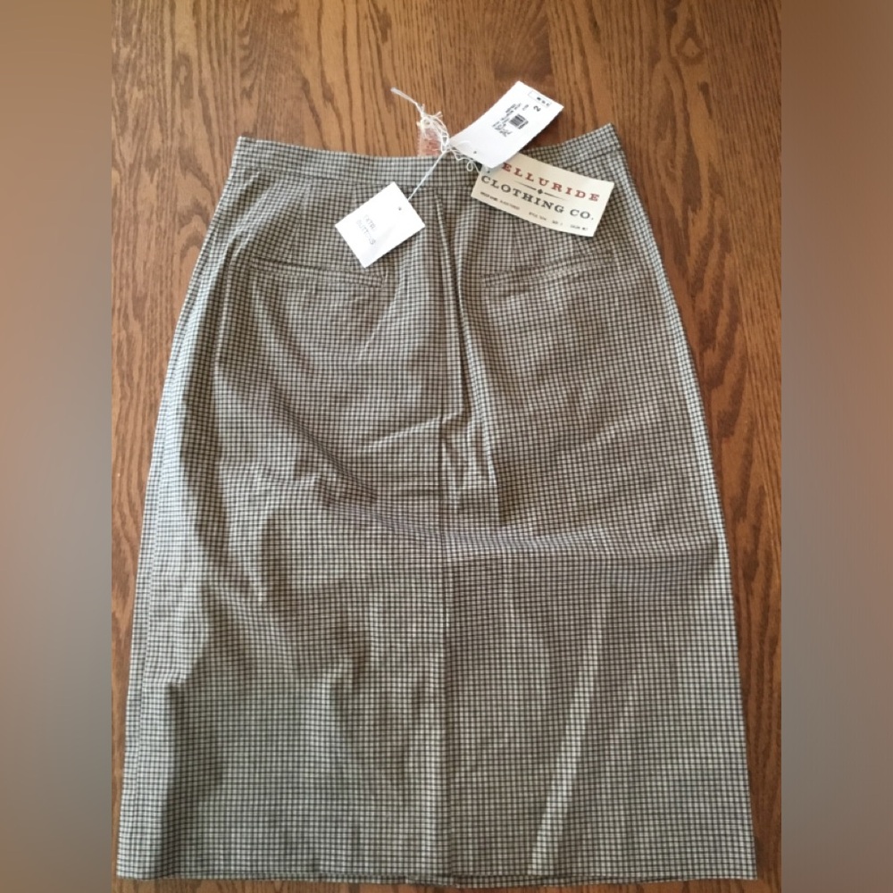 Telluride Women’s plaid  Pencil Skirt , Fall Browns Size 2 Pencil Short